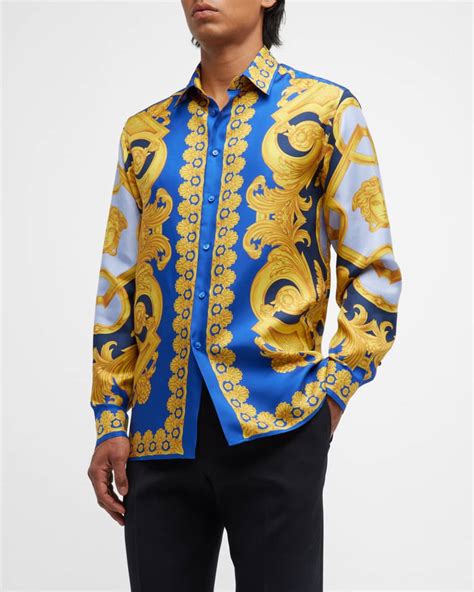 versace shirt men 2019|versace fitted shirts for men.